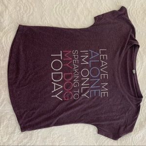 super soft purple graphic tee